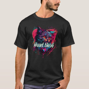 Tuxedo Cat Valentine's Day Heartthrob Cat T-Shirt
