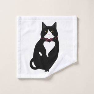 Tuxedo Cat Washcloth