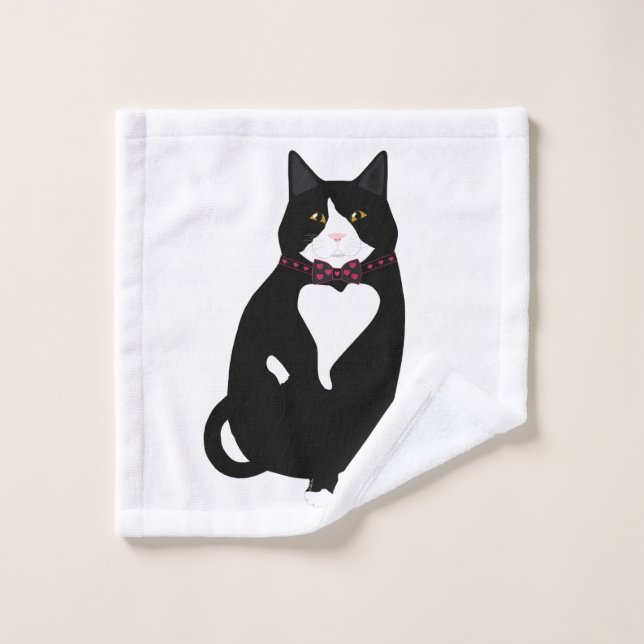 Tuxedo Cat Washcloth (Wash Cloth)
