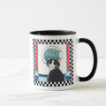 Tuxedo Cat Watching Washing Machine | Cat Art Mug