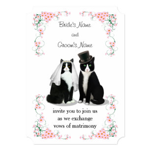 Cat Wedding Invitations Zazzle