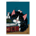 Tuxedo Cat & White Mice Bedtime Story Illustration Cards