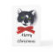 Tuxedo Cat with Red Bow Christmas Cards