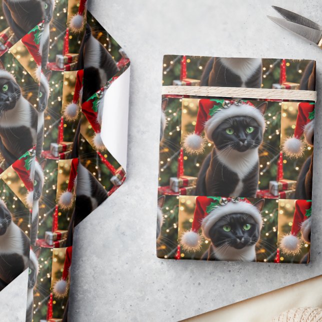 Tuxedo cat wrapping paper (Creator Uploaded)