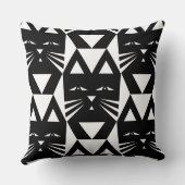 Tuxedo Cats are Watching You Throw Pillow (Back)