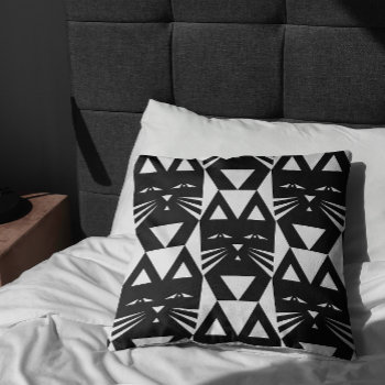 Tuxedo Cats Are Watching You Throw Pillow by DoodleDeDoo at Zazzle