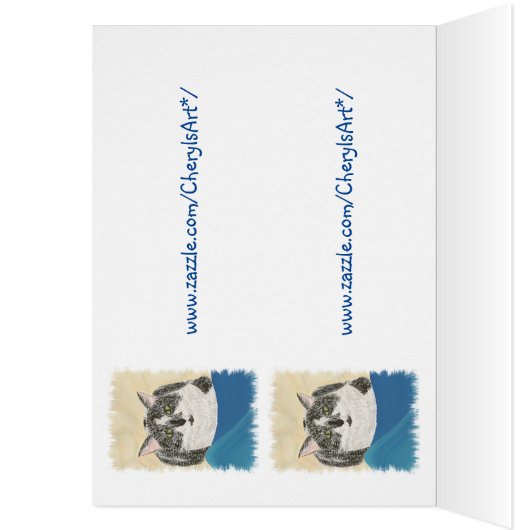 Tuxedo Cats Bookmark Reader Gift Cards (Inside (Left))