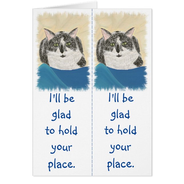 Tuxedo Cats Bookmark Reader Gift Cards (Front)