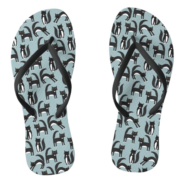 Tuxedo Cats Flip Flops (Footbed)