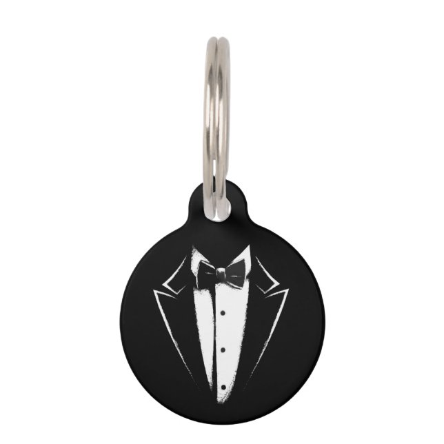 Tuxedo Classic Party Funny Concert Festival Design Pet ID Tag (Front)
