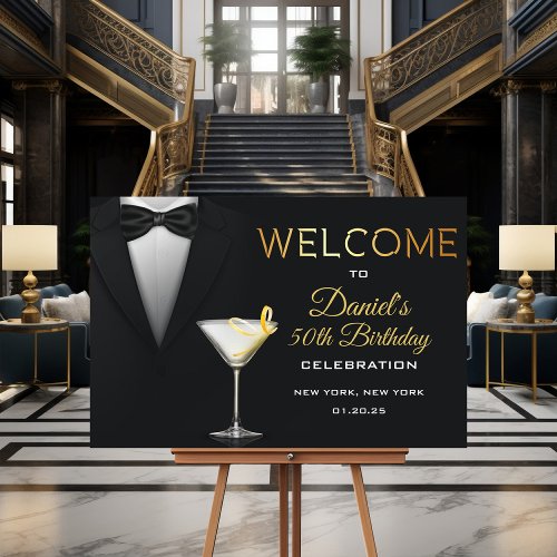 Tuxedo Cocktail Welcome Sign