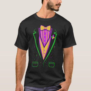 Tuxedo Costume Bow Tie Funny Mardi Gras Carnival M T-Shirt
