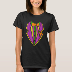 Tuxedo Costume Mardi Gras Carnival Parade Masquera T-Shirt