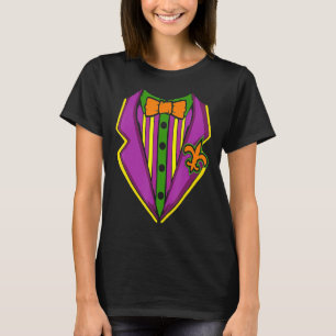 Tuxedo Costume Mardi Gras Carnival Parade Masquera T-Shirt