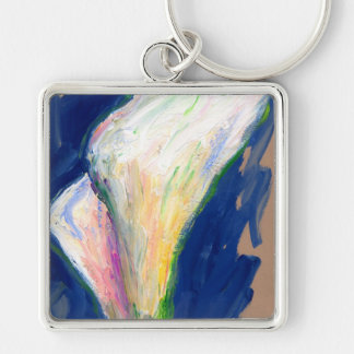 Tuxedo Cuff Lily Flowers Painting Art Keychain