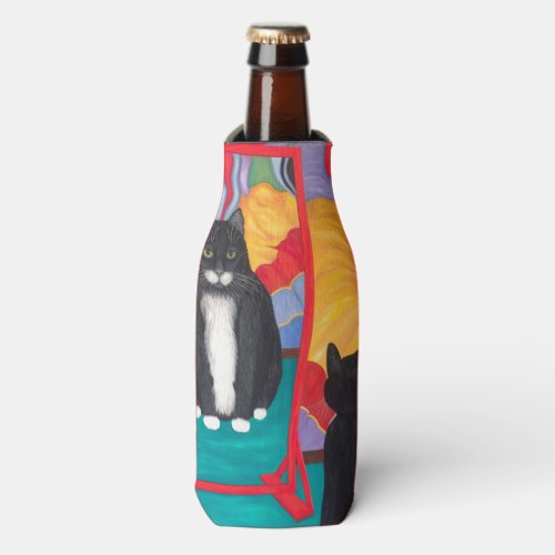 Tuxedo Fun House Fat Cat Bottle Cooler