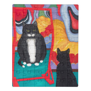 Tuxedo Fun House Fat Cat Jigsaw Puzzle