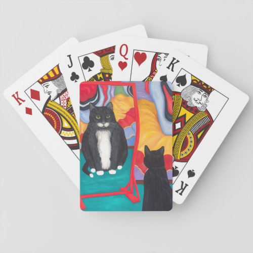 Tuxedo Fun House Fat Cat Poker Cards