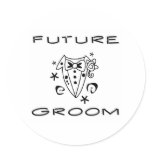 Tuxedo Future Groom Classic Round Sticker