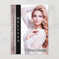 Tuxedo Glitz Pageant Autograph Photo Card