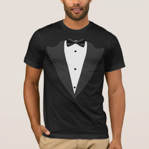 Tuxedo groomsman, best man black and white T-Shirt