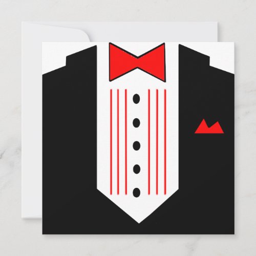 Tuxedo Invitation Dinner Party Formal Pre-Prom