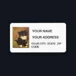 Tuxedo Kitten Label<br><div class="desc">Big blue eyed tuxedo kitten adorns these address labels. Great gift for any cat lover! The original artwork is an 8x10 acrylic on canvas painting by Mary Hysong, 2011.</div>