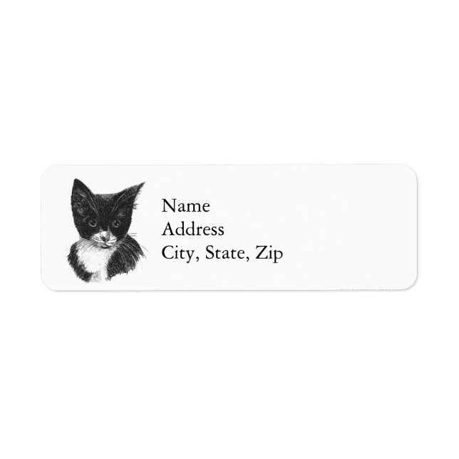 Tuxedo Kitten Label (Front)