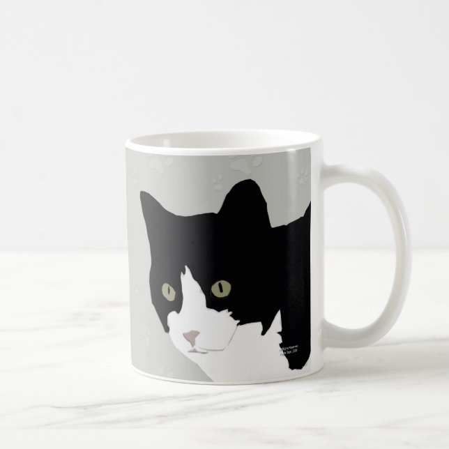 Tuxedo Kitty Mug (Right)