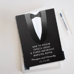 Tuxedo Man Of Honor Wedding Speech Ideas Notebook at Zazzle