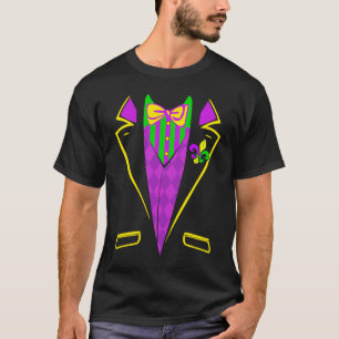 Tuxedo Mardi Gras Carnival Festival Costume Men Bo T-Shirt