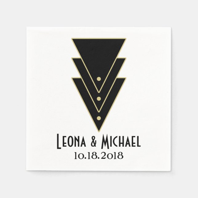 Tuxedo Modern Art Deco Napkins (Front)