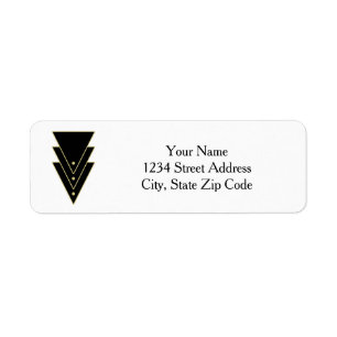 Tuxedo Modern Art Deco Style Label