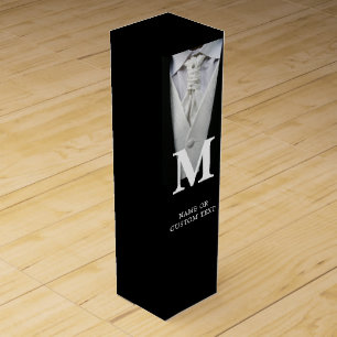 Tuxedo Monogram Script Gift Box