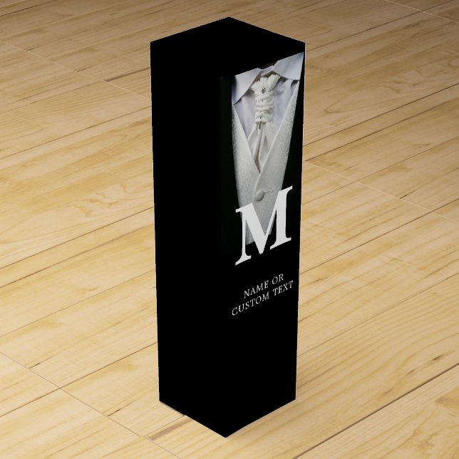 Tuxedo Monogram Script Gift Box (Front)
