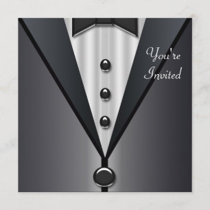 Tuxedo Party Dress Black Tie Formal Party Invitation