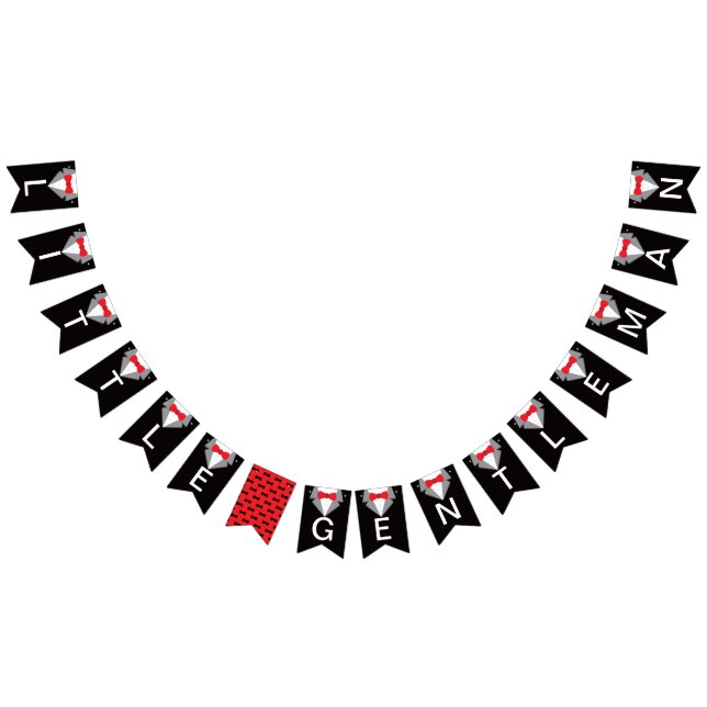 Tuxedo Pendant Banner, Bow Tie Bunting Flags (All)