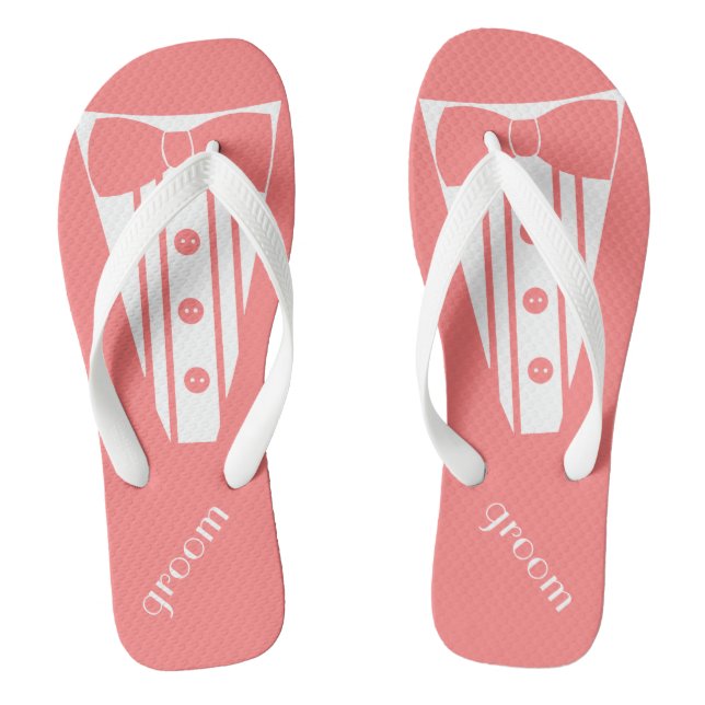 Tuxedo Personalize Color Flip Flops (Footbed)