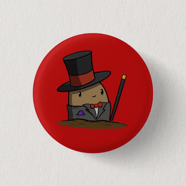 Tuxedo Potato Button (Front)