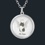 Tuxedo Ragamuffin Domestic Medium Cat Sympathy Silver Plated Necklace<br><div class="desc">There are some who bring a light so great to the world, that even after they are gone, their light remains. Let a sweet necklace bring comfort to your heavy heart as you take a moment to remember your beloved black and white domestic medium haired cat. For the most thoughtful...</div>