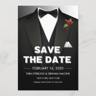 Tuxedo Save the Date Invitation