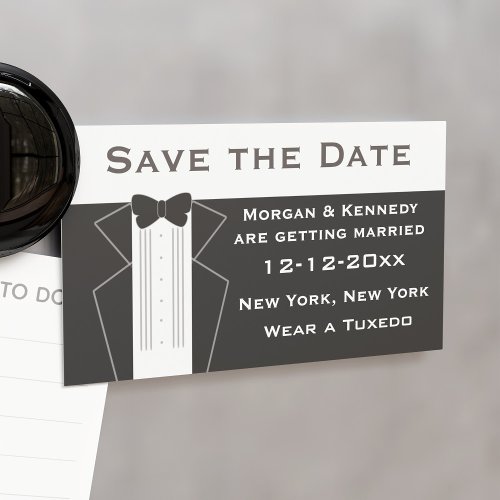 Tuxedo Save The Date Magnet