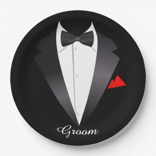 Tuxedo ShirtGroom _ Paper Plates