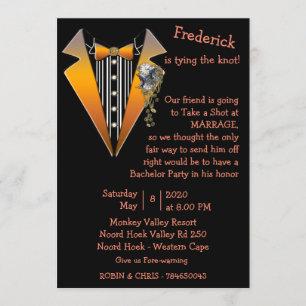 Tuxedo- Steampunk Bachelor Party Invitation