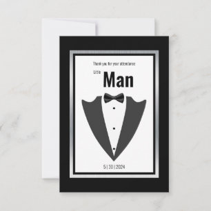 Tuxedo suit and bow tie black and white invitation