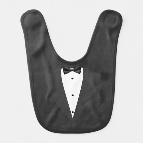 Tuxedo suit and bow tie black and white T_Shirt Ba Baby Bib