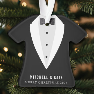Tuxedo Suit Bowtie Formal Wedding Christmas Ornament