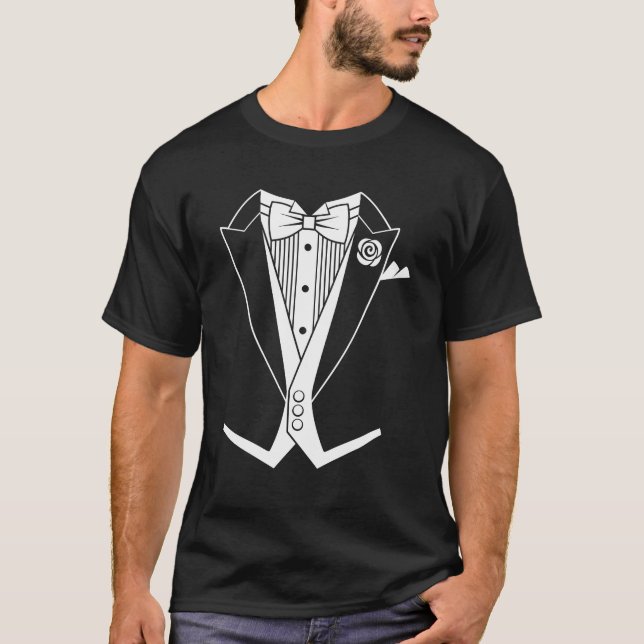 Tuxedo Tailcoat White Tie T-Shirt (Front)