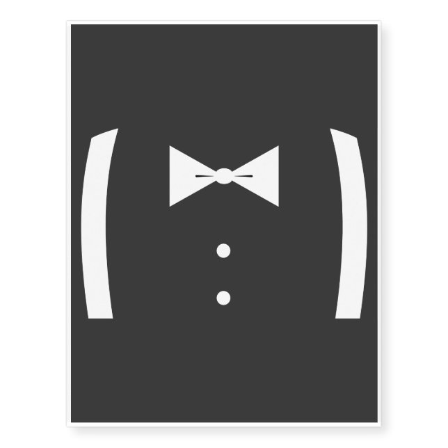 Tuxedo  temporary tattoos (Front)