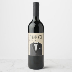 Tuxedo Thank You Groomsman Label